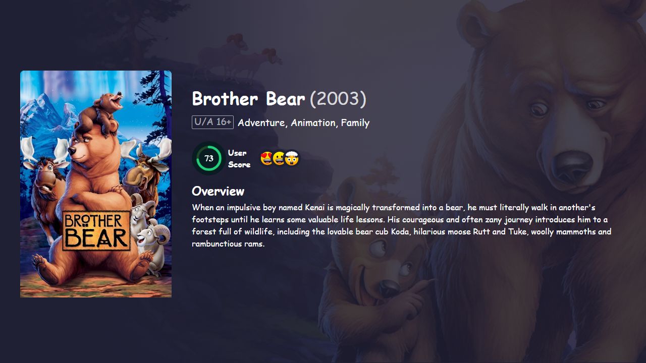 Brother Bear (2003) Hindi Dubbed