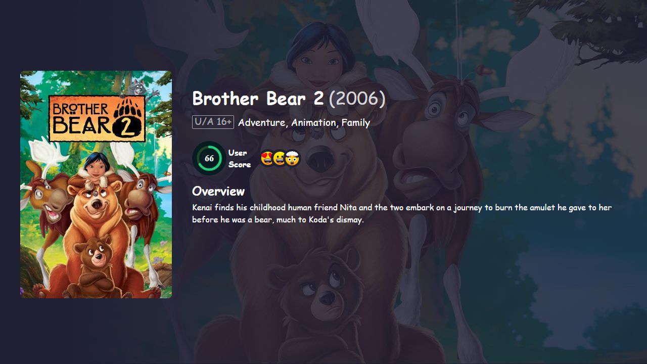 Brother Bear 2 (2006) English Dubbed