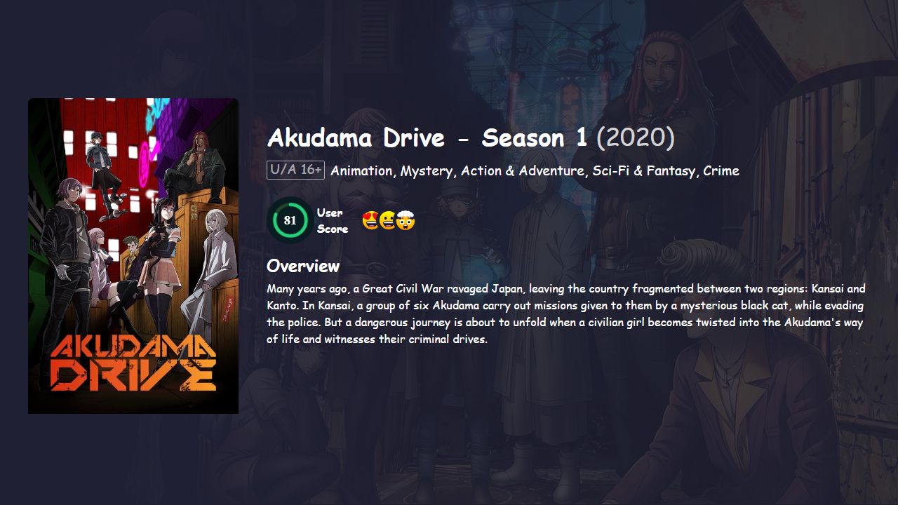 Akudama Drive Season 1 Hindi Dubbed