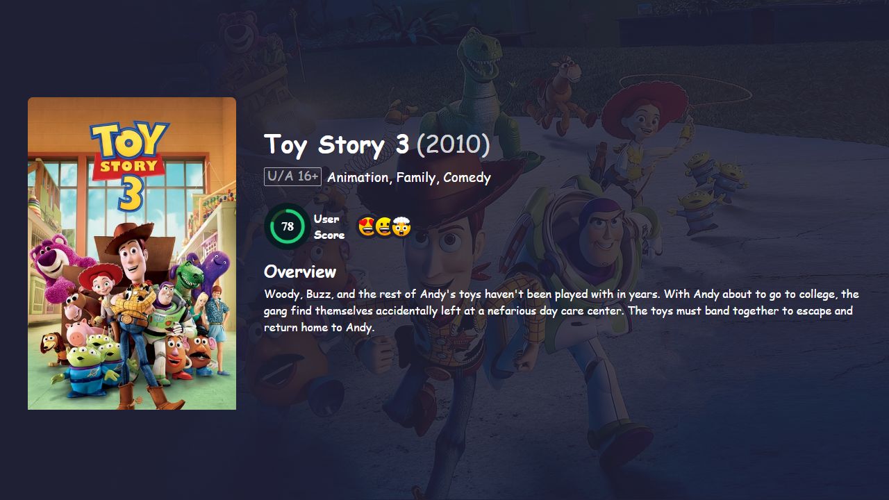 Toy Story 3 (2010) Hindi Dubbed