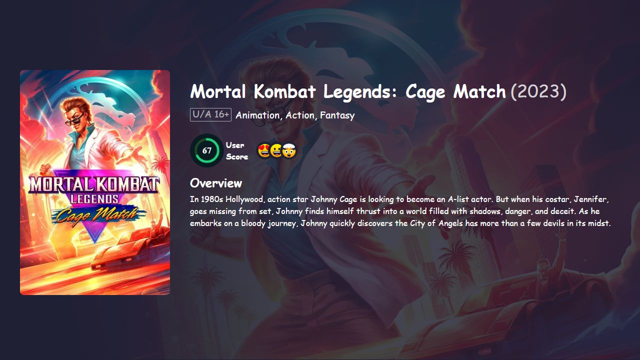 Mortal Kombat Legends: Cage Match (2023) English Dubbed