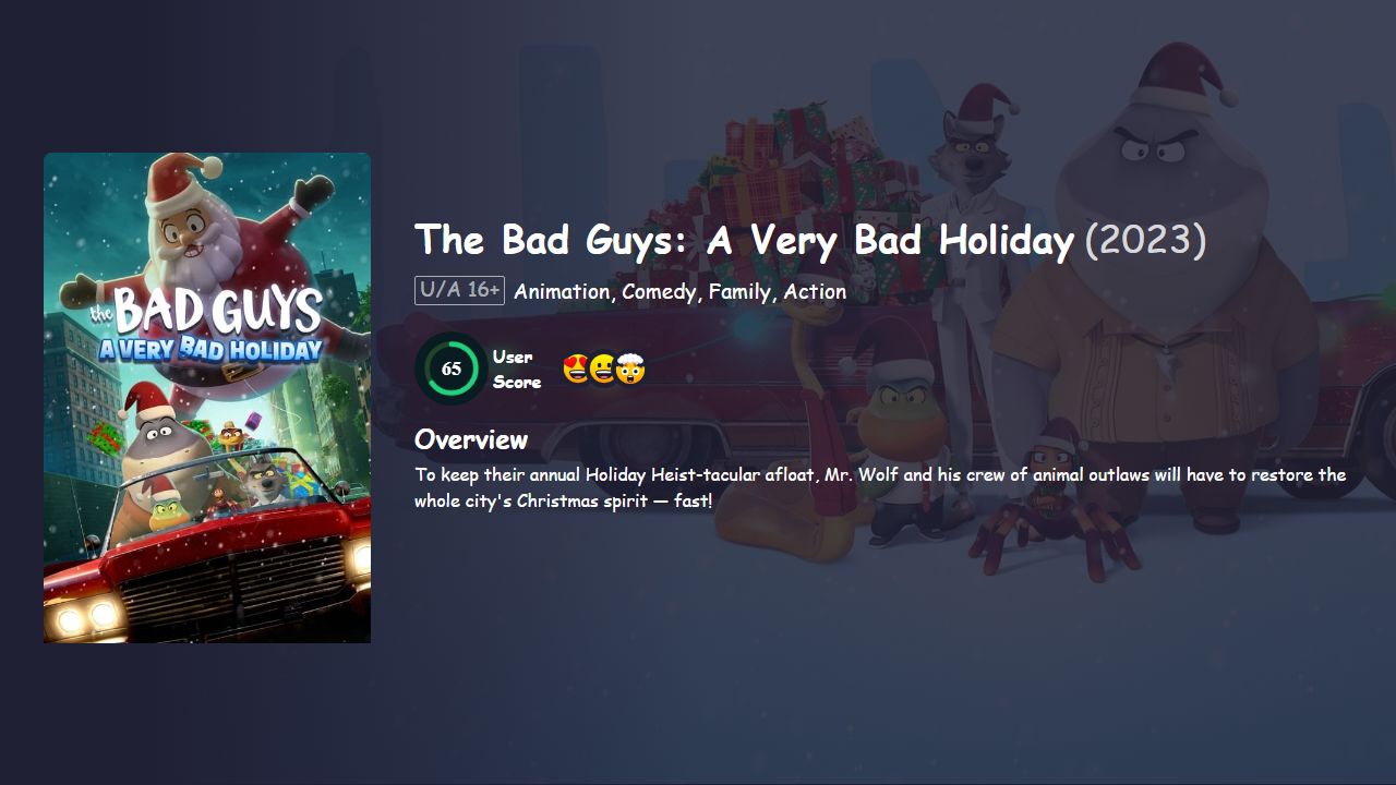 The Bad Guys: A Very Bad Holiday (2023) Hindi Dubbed