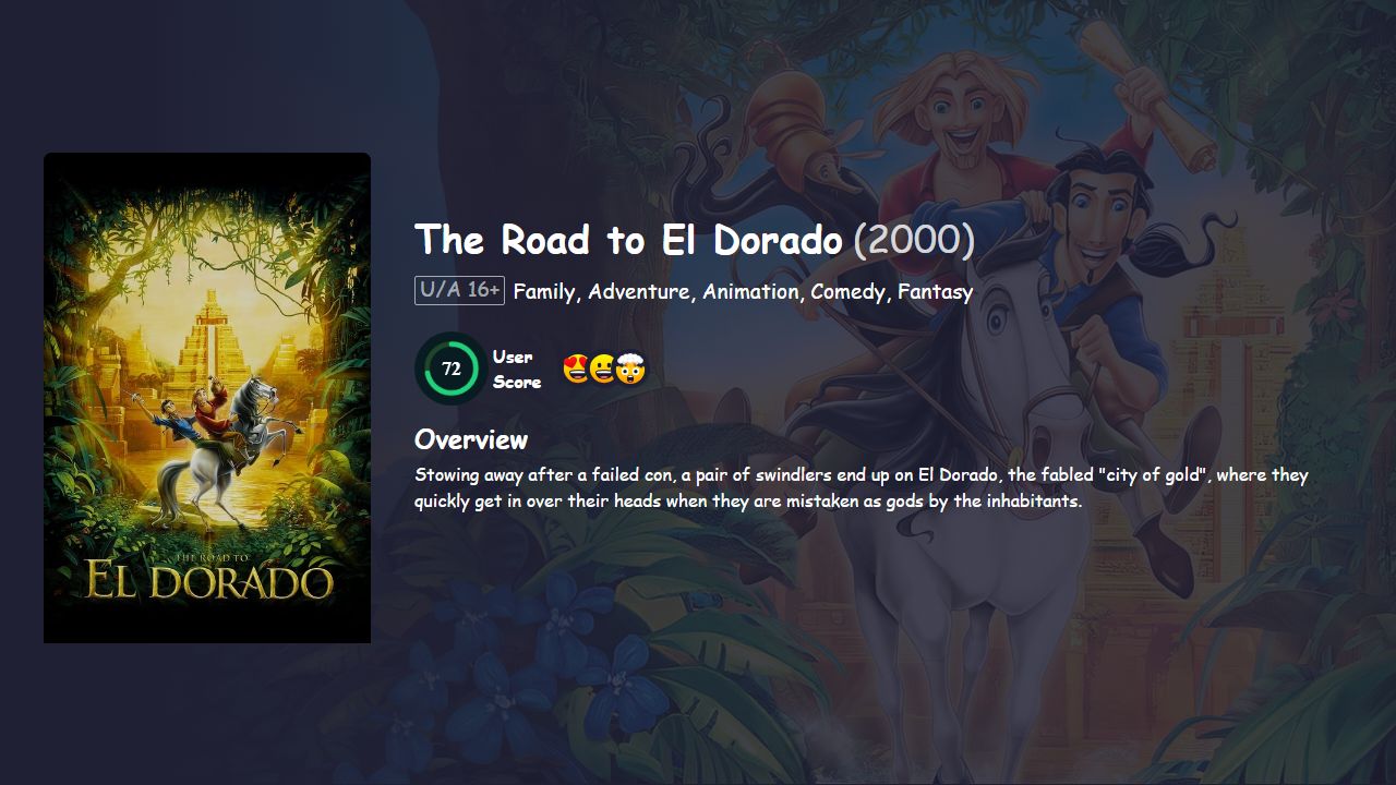 The Road to El Dorado (2000) Hindi Dubbed