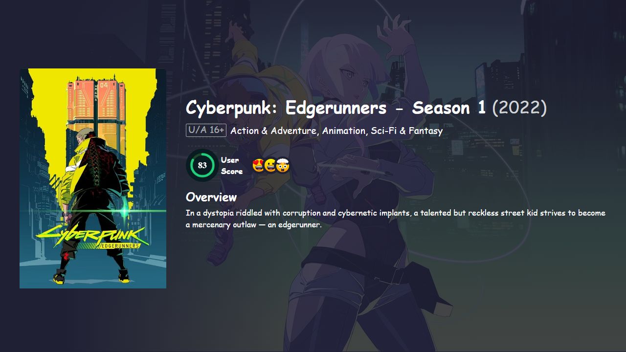 Cyberpunk: Edgerunners Season 1 English Dubbed