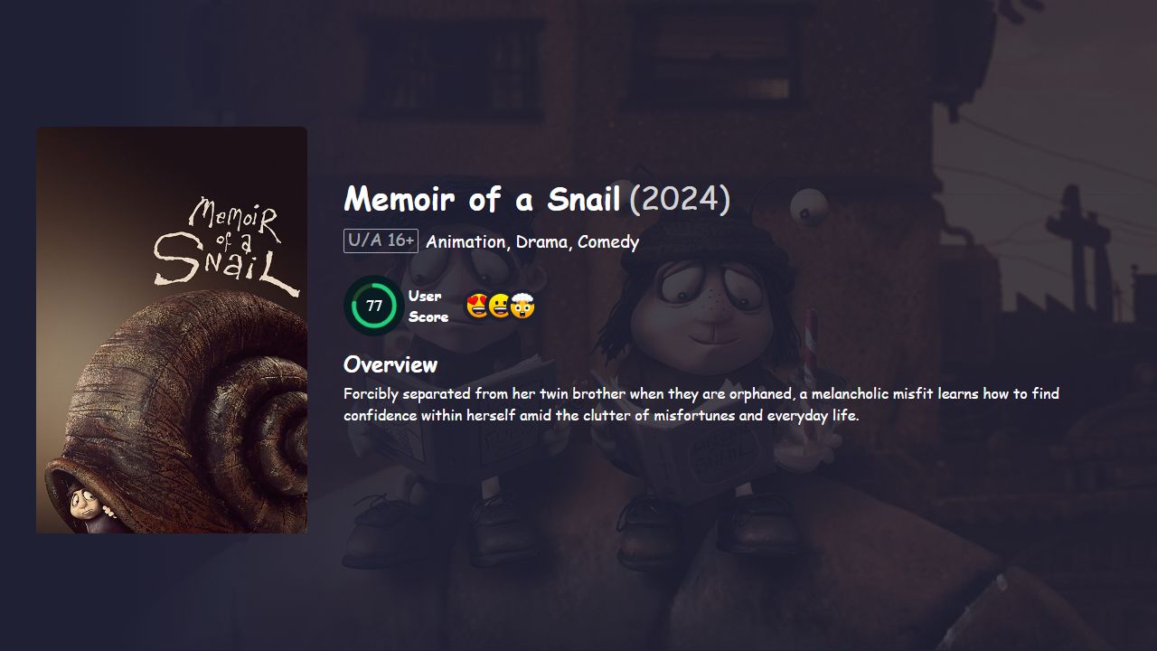 Memoir of a Snail (2024) English Dubbed