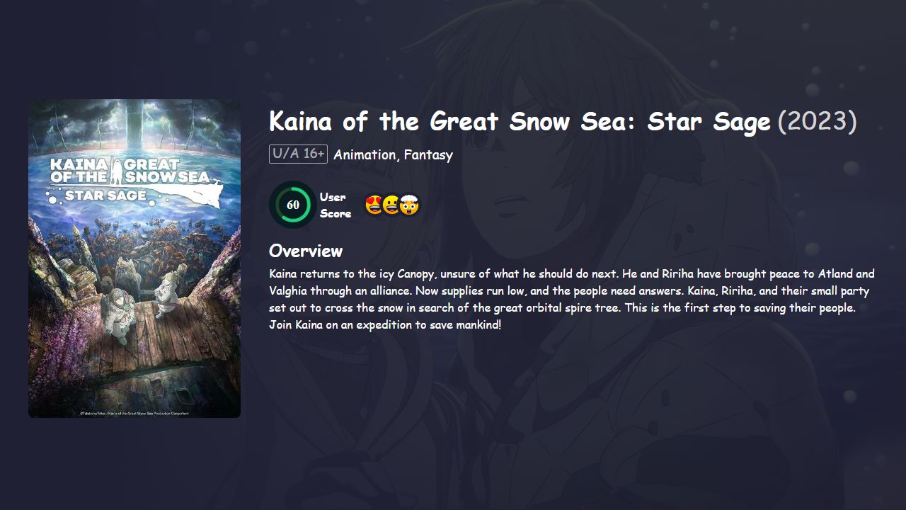 Kaina of the Great Snow Sea: Star Sage (2023) Japanese Dubbed