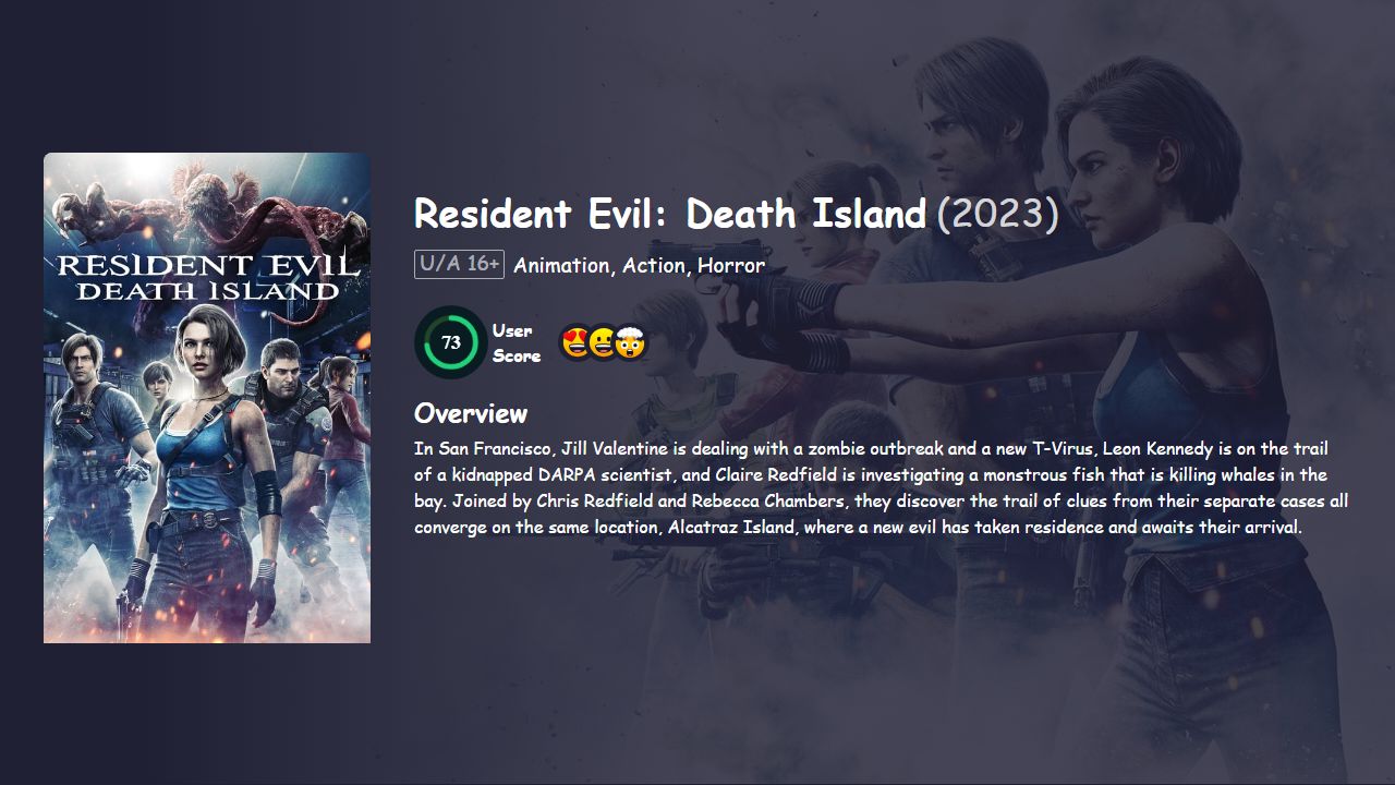 Resident Evil: Death Island (2023) Hindi Dubbed