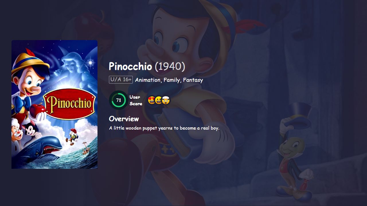 Pinocchio (1940) Hindi Dubbed