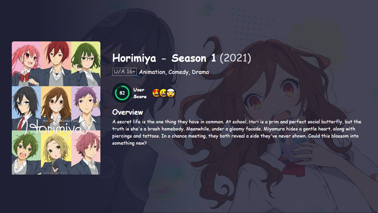 Horimiya Season 1 Hindi Dubbed