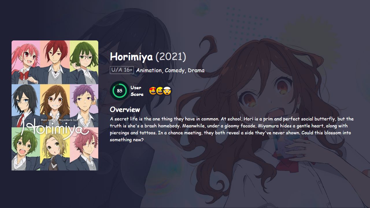 Horimiya Season 2 Hindi Dubbed