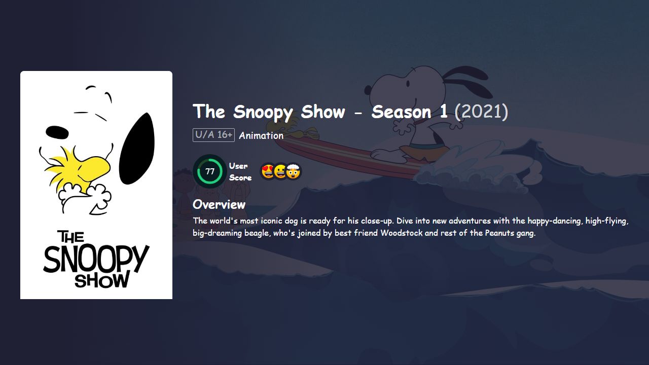 The Snoopy Show Season 1 Hindi Dubbed