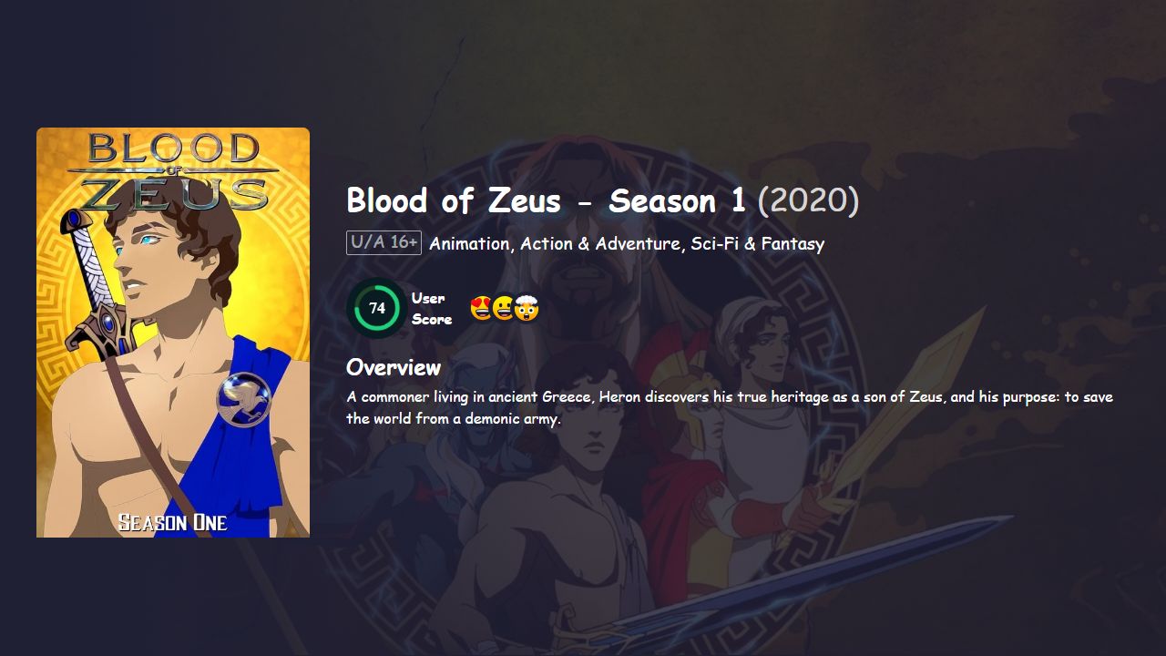 Blood of Zeus Season 1 Hindi Dubbed