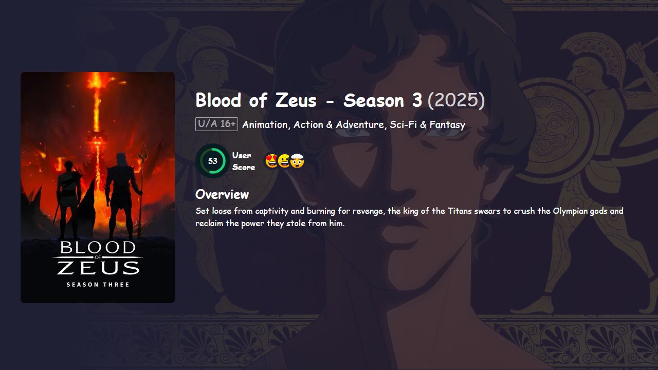Blood of Zeus Season 3 Hindi Dubbed