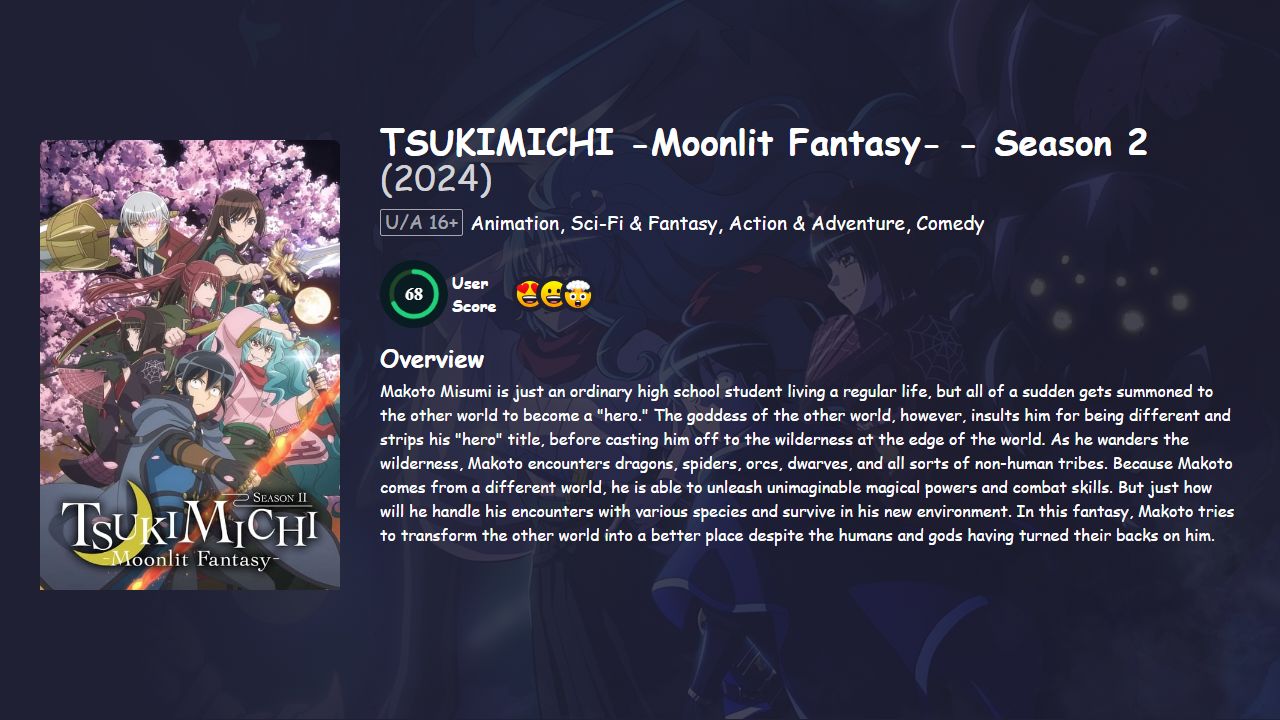 TSUKIMICHI -Moonlit Fantasy- Season 2 Japanese Dubbed