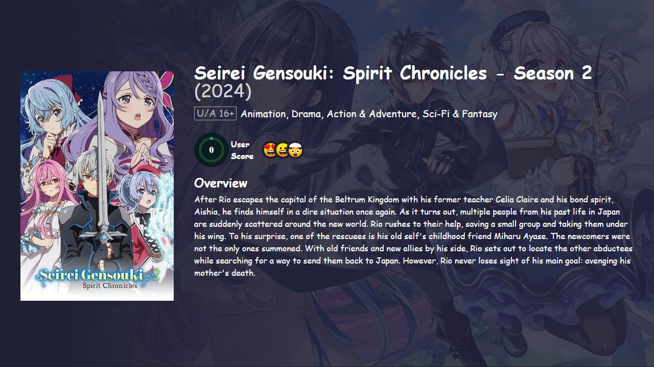 Seirei Gensouki: Spirit Chronicles Season 2 Japanese Dubbed