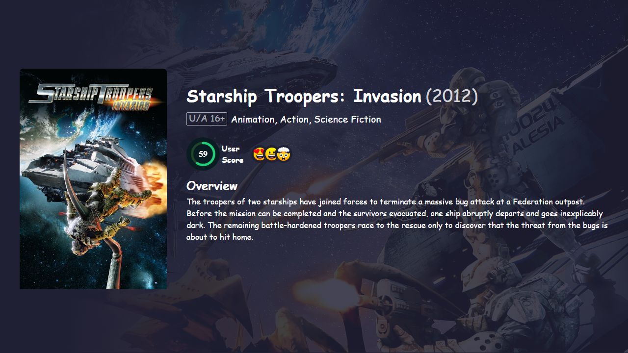 Starship Troopers: Invasion (2012) Hindi Dubbed