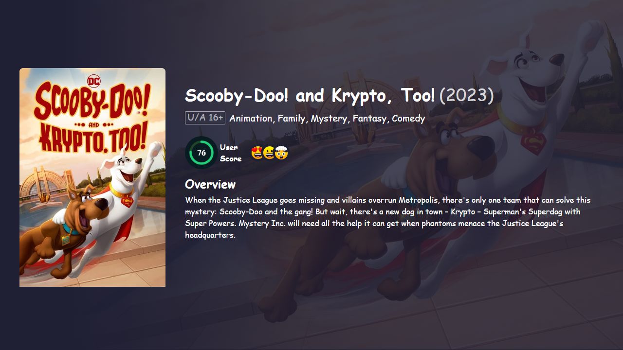 Scooby-Doo! and Krypto, Too! (2023) English Dubbed