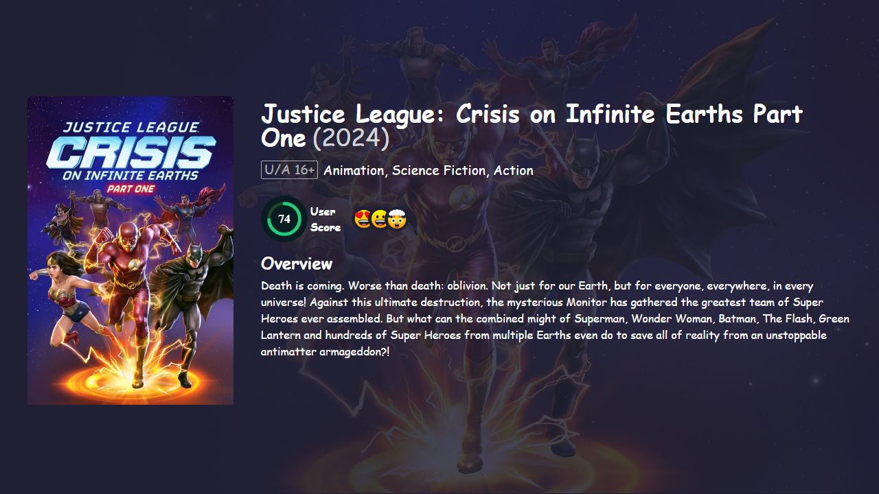 Justice League: Crisis on Infinite Earths Part One (2024) English Dubbed
