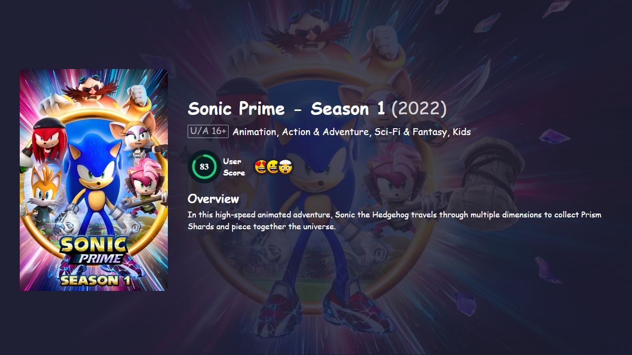 Sonic Prime Season 1 Hindi Dubbed