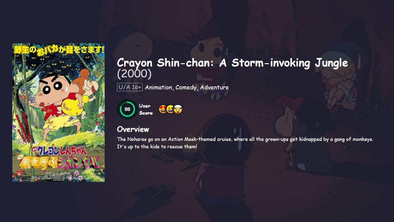 Crayon Shin-chan: A Storm-invoking Jungle (2000) Hindi Dubbed