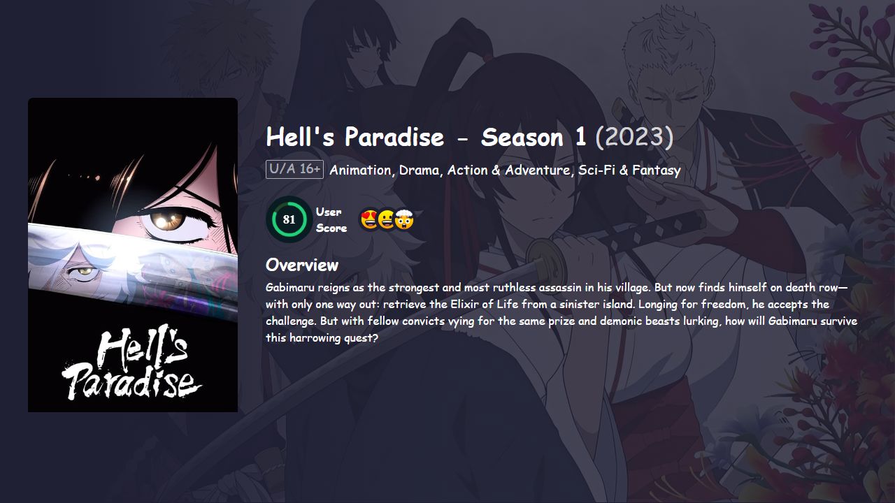 Hell’s Paradise Season 1 Japanese Dubbed