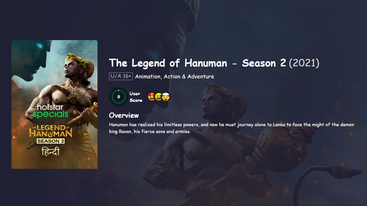 The Legend of Hanuman Season 2 Hindi Dubbed