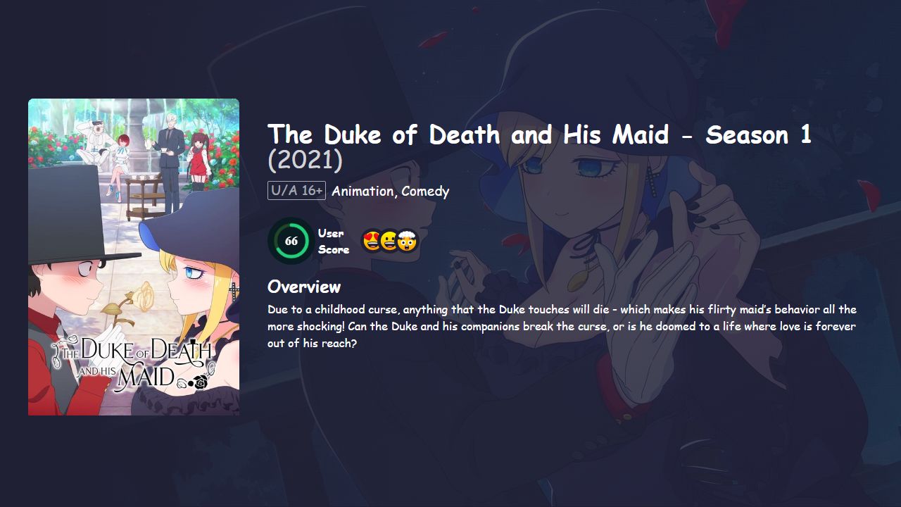 The Duke of Death and His Maid Season 1 Japanese Dubbed