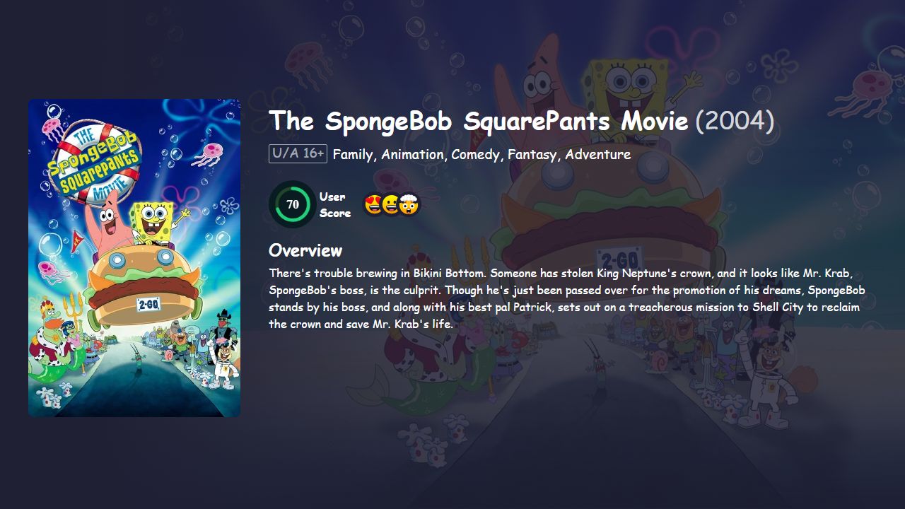 The SpongeBob SquarePants Movie (2004) Hindi Dubbed