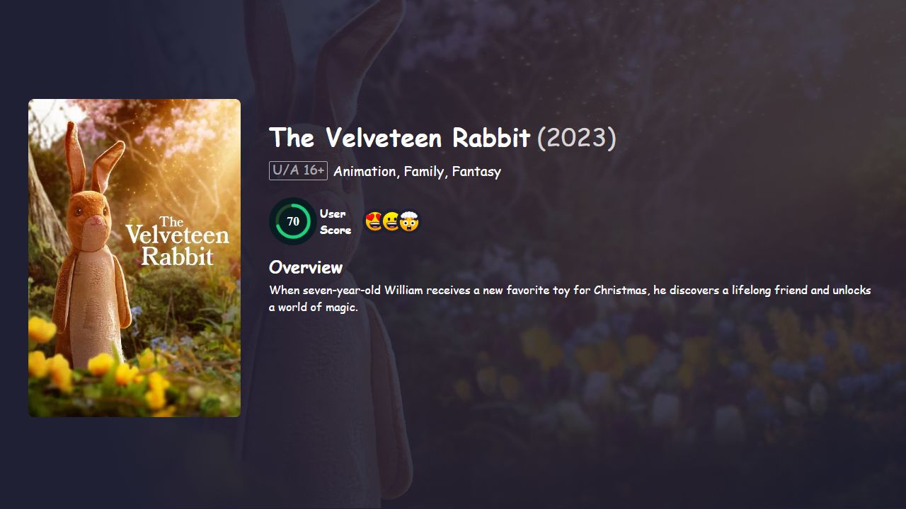 The Velveteen Rabbit (2023) English Dubbed