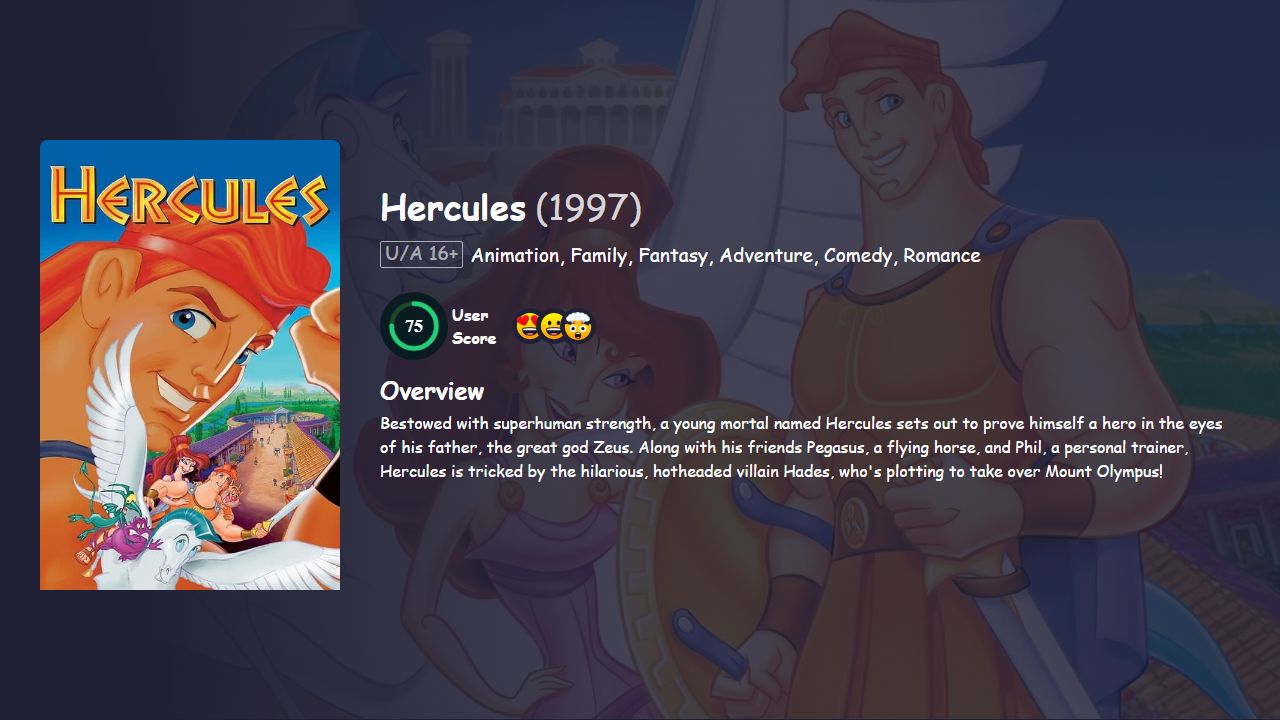 Hercules (1997) Hindi Dubbed