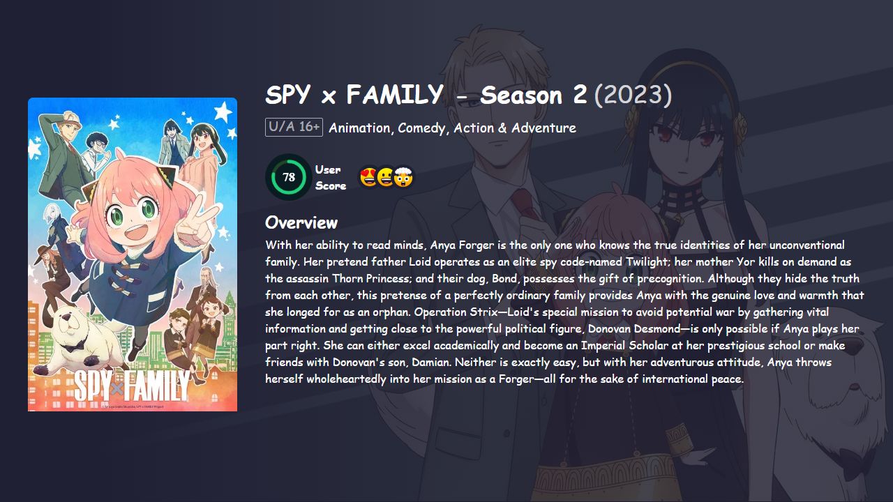 SPY x FAMILY Season 2 Hindi Dubbed