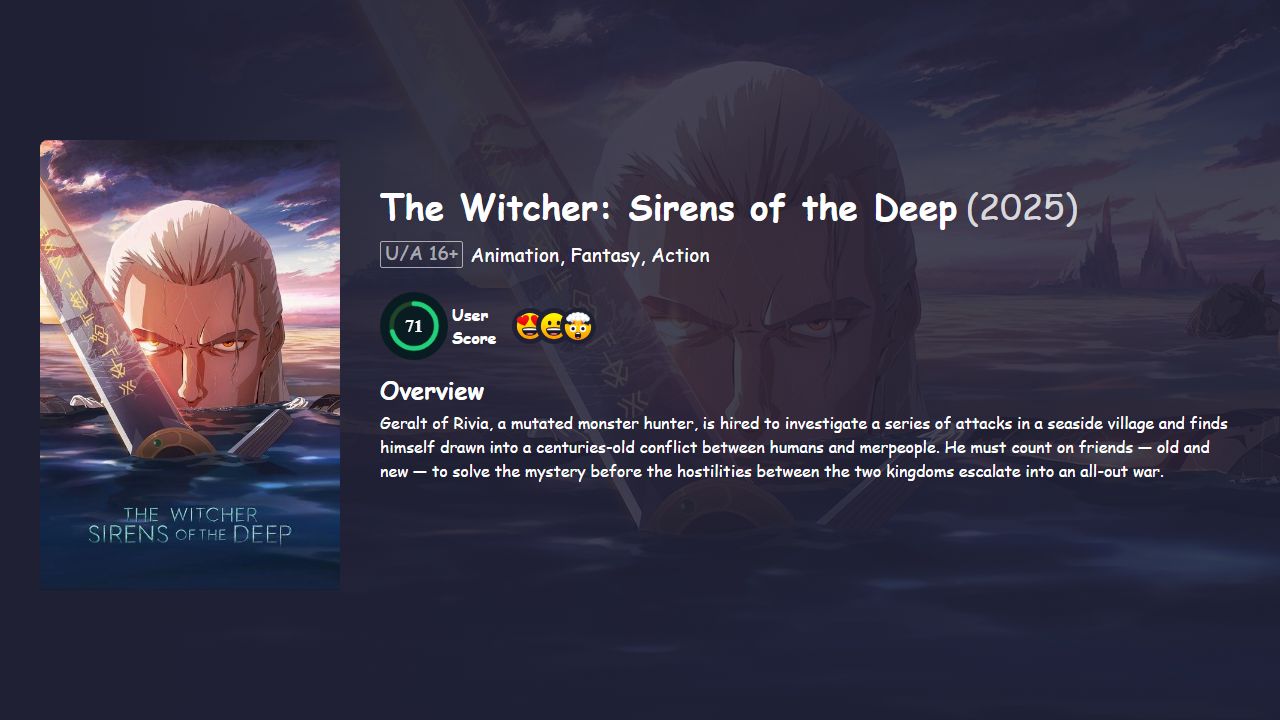 The Witcher: Sirens of the Deep (2025) English Dubbed