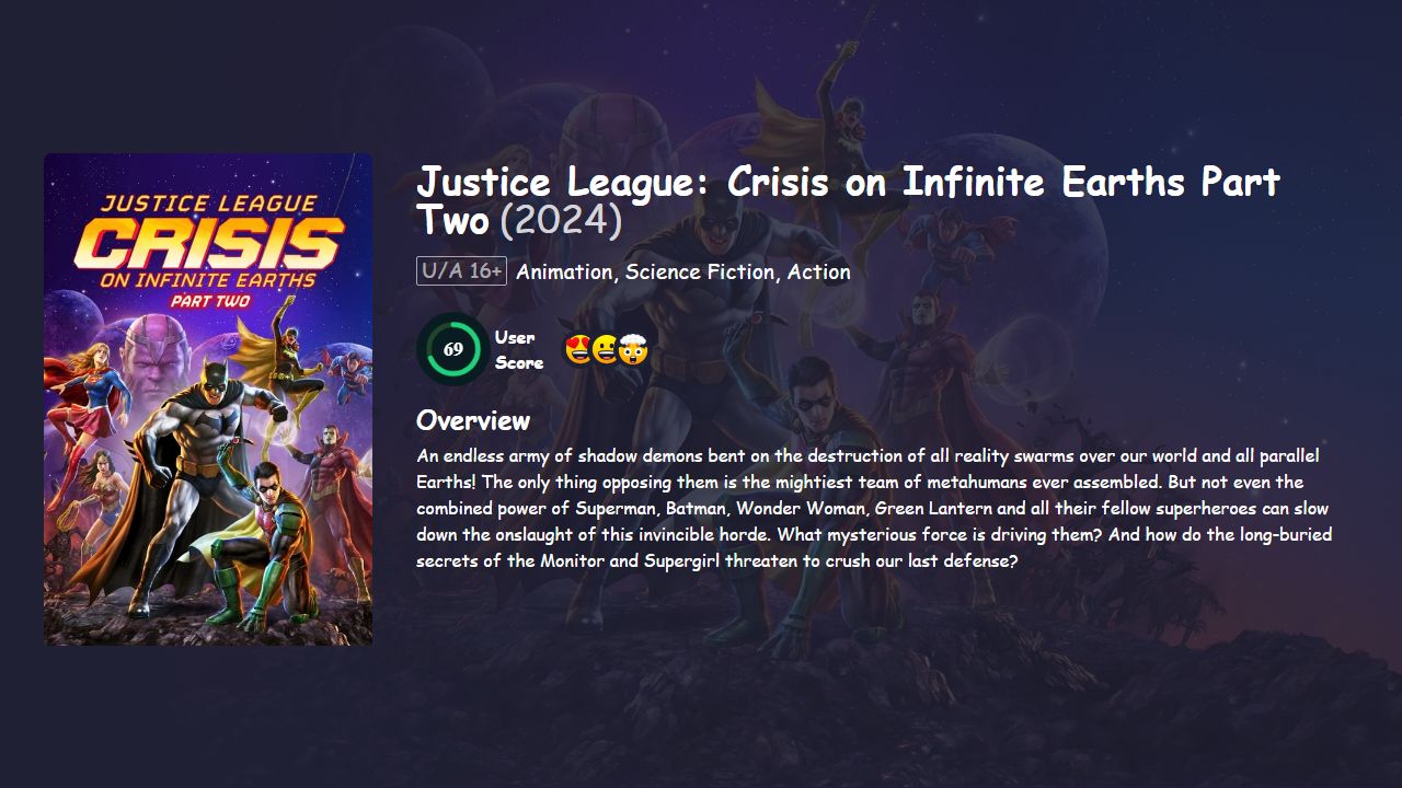 Justice League: Crisis on Infinite Earths Part Two (2024) English Dubbed