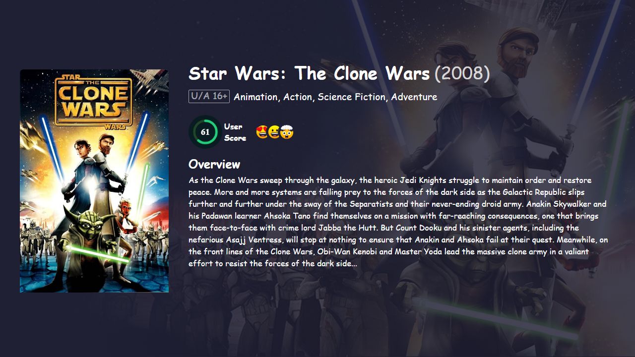 Star Wars: The Clone Wars (2008) Hindi Dubbed