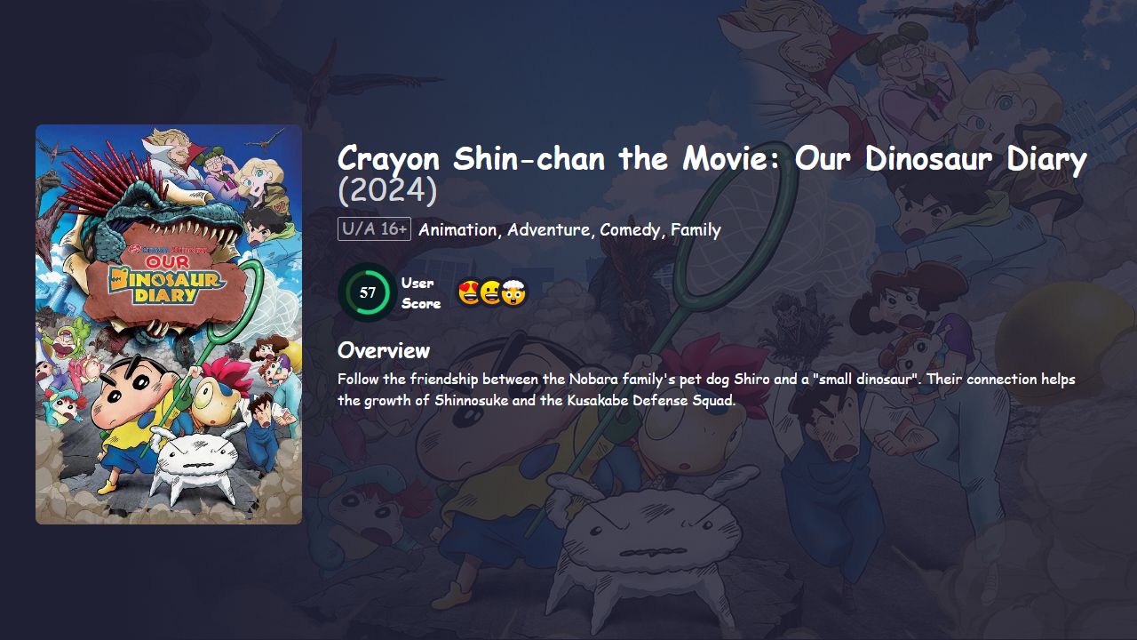 Crayon Shin-chan the Movie: Our Dinosaur Diary (2024) Hindi Dubbed