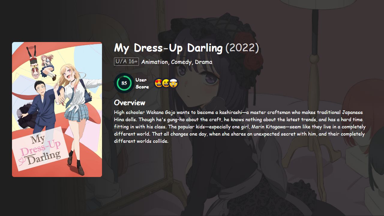 My Dress-Up Darling Season 2 Hindi-Tamil-English-Japanese Dubbed