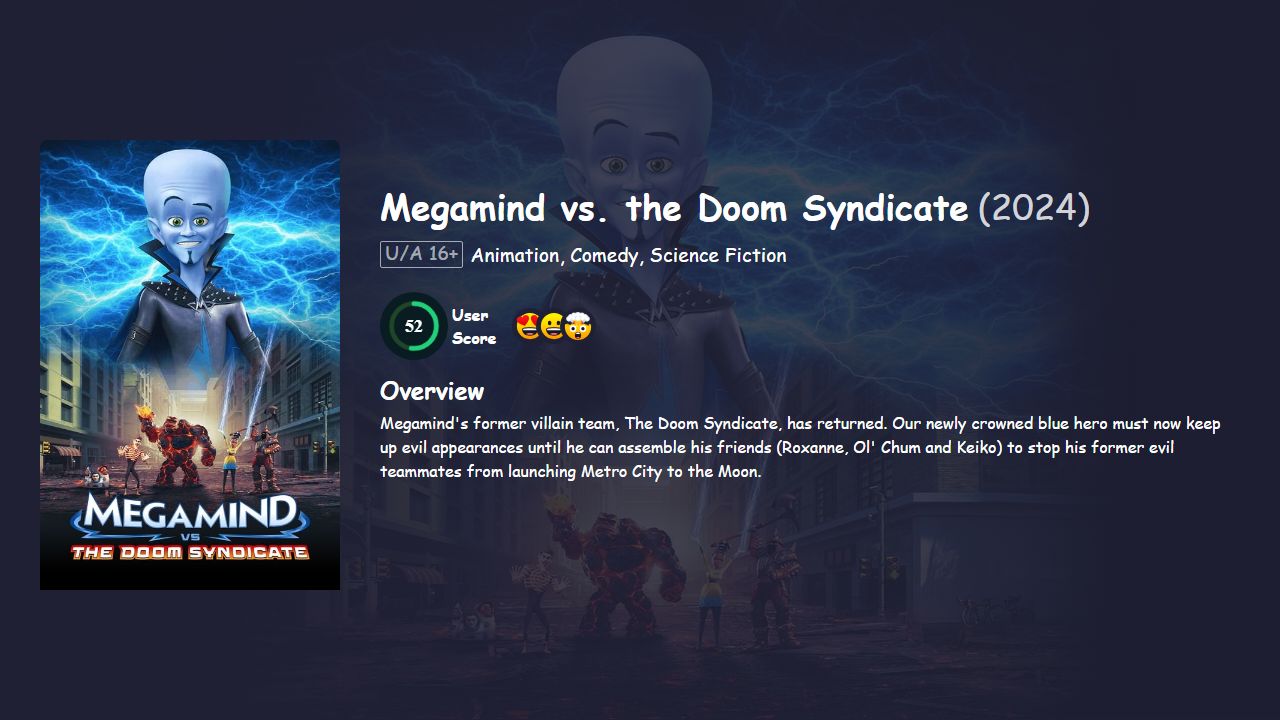 Megamind vs. the Doom Syndicate (2024) English Dubbed