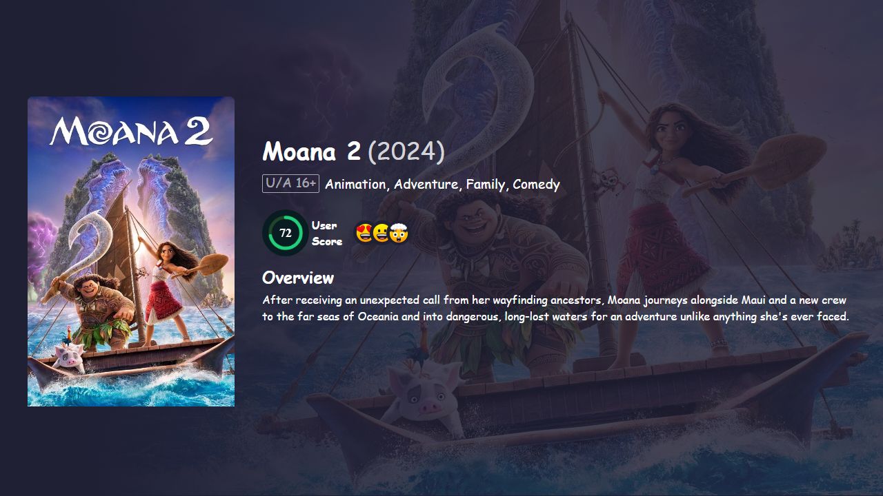 Moana 2 (2024) English Dubbed