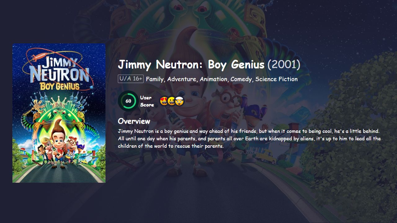 Jimmy Neutron: Boy Genius (2001) English Dubbed