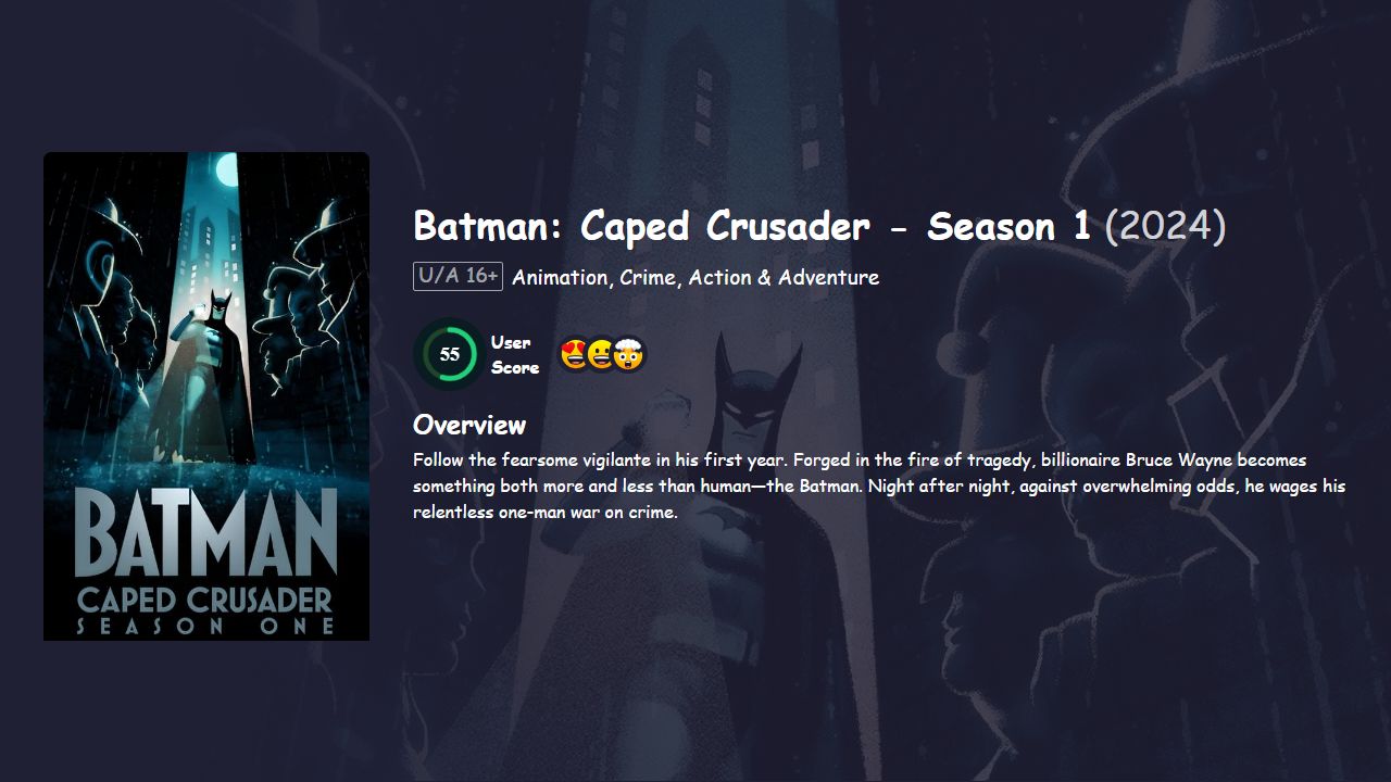 Batman: Caped Crusader Season 1 English Dubbed