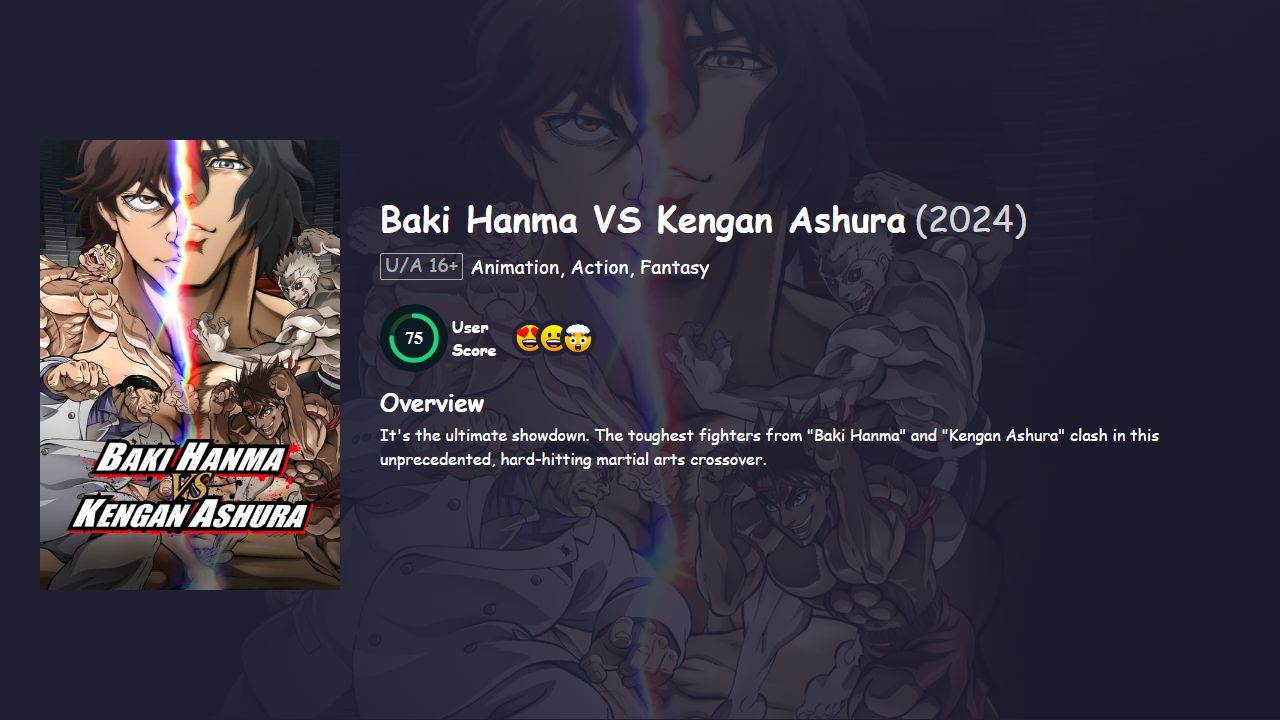 Baki Hanma VS Kengan Ashura (2024) Hindi Dubbed