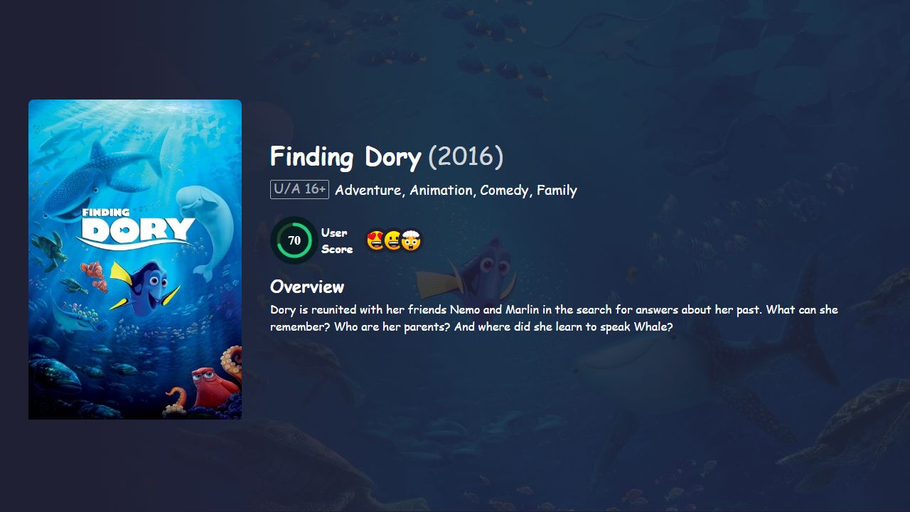 Finding Dory (2016) English Dubbed