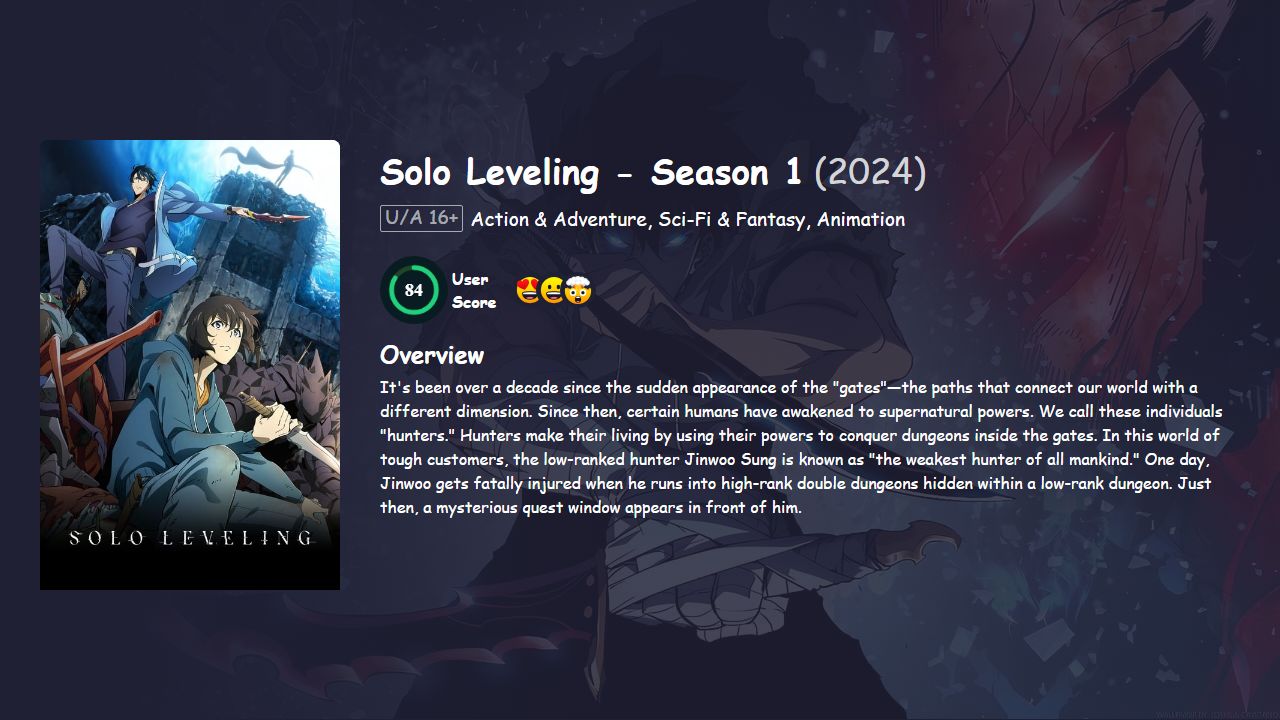 Solo Leveling Season 1 Hindi Dubbed