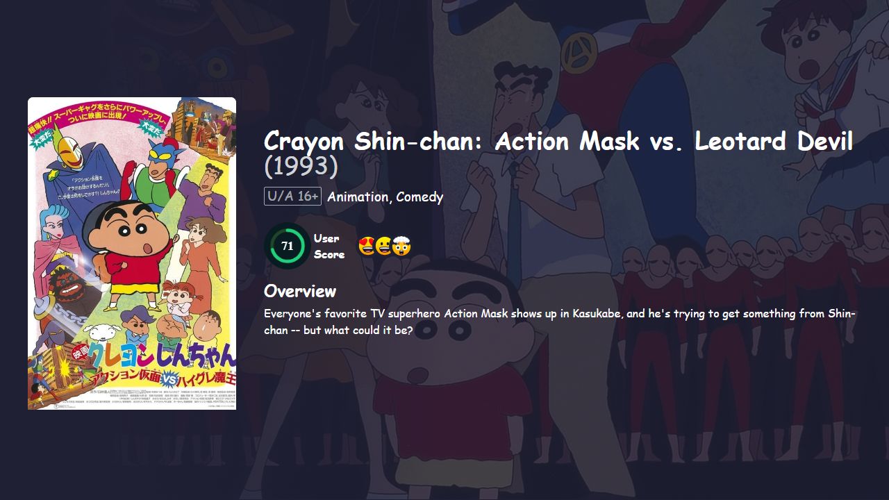 Crayon Shin-chan: Action Mask vs. Leotard Devil (1993) Hindi Dubbed