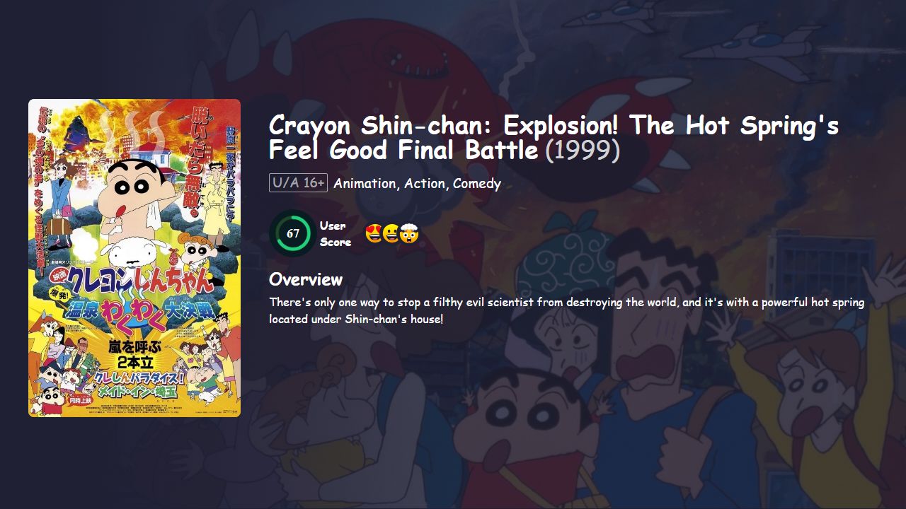 Crayon Shin-chan: Explosion! The Hot Spring’s Feel Good Final Battle (1999) Hindi Dubbed