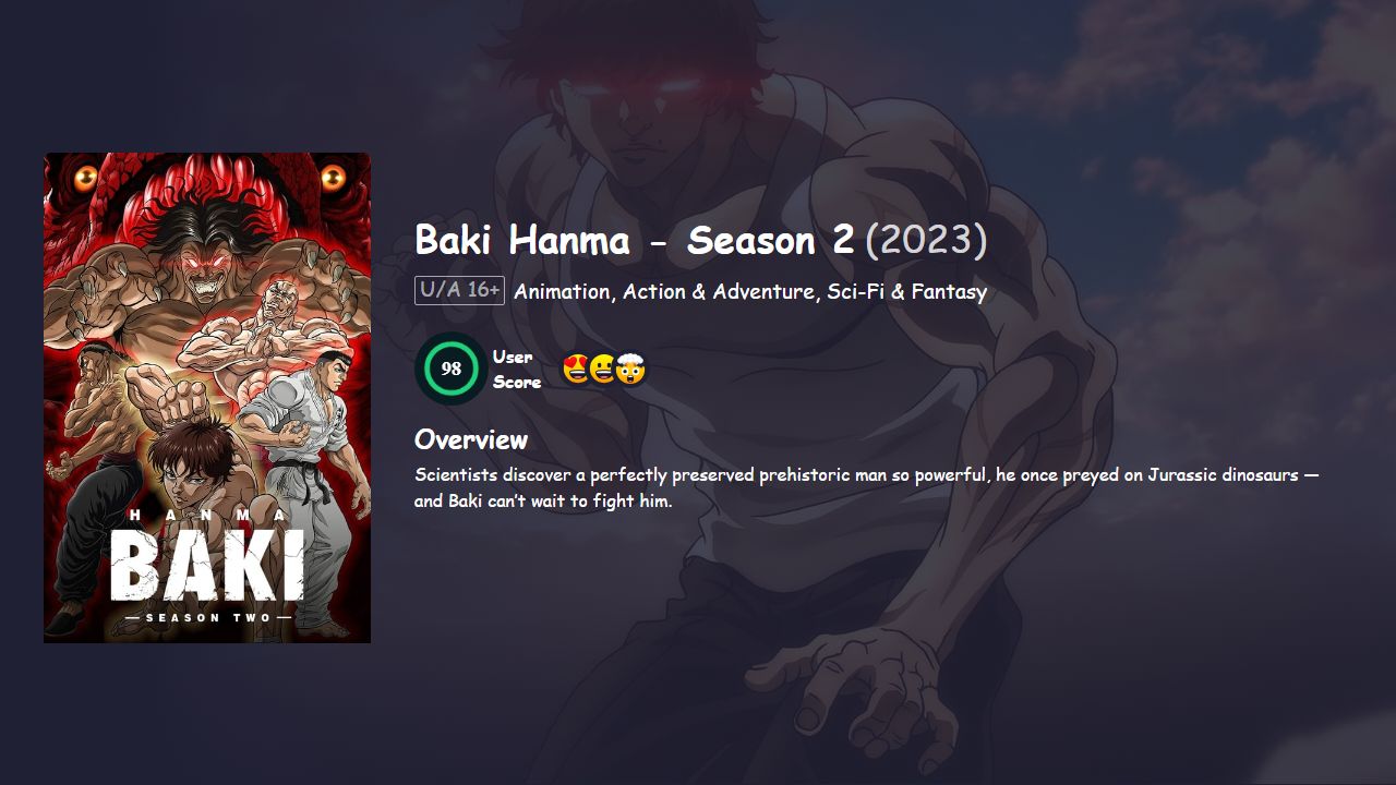 Baki Hanma Season 2 Hindi Dubbed