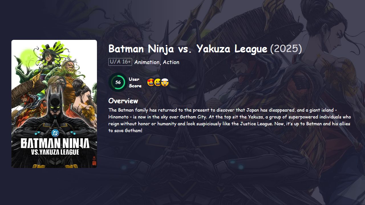 Batman Ninja vs. Yakuza League (2025) Japanese Dubbed