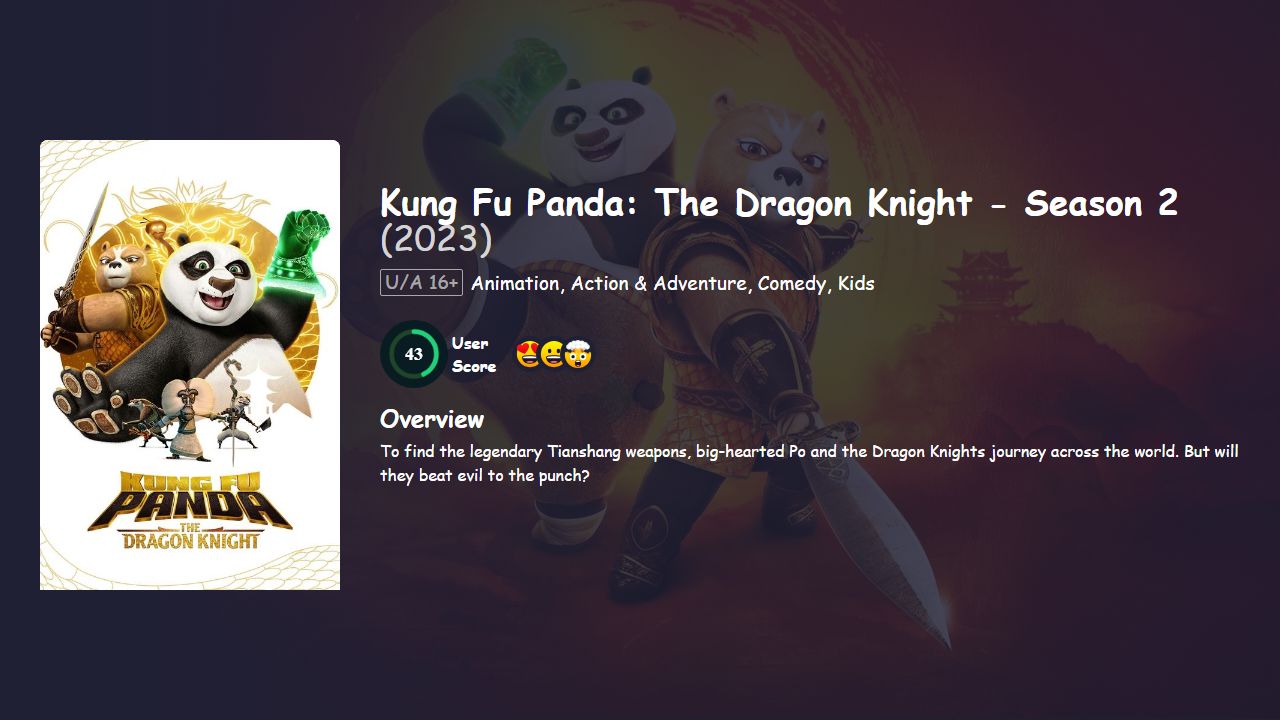 Kung Fu Panda: The Dragon Knight Season 2 Hindi Dubbed