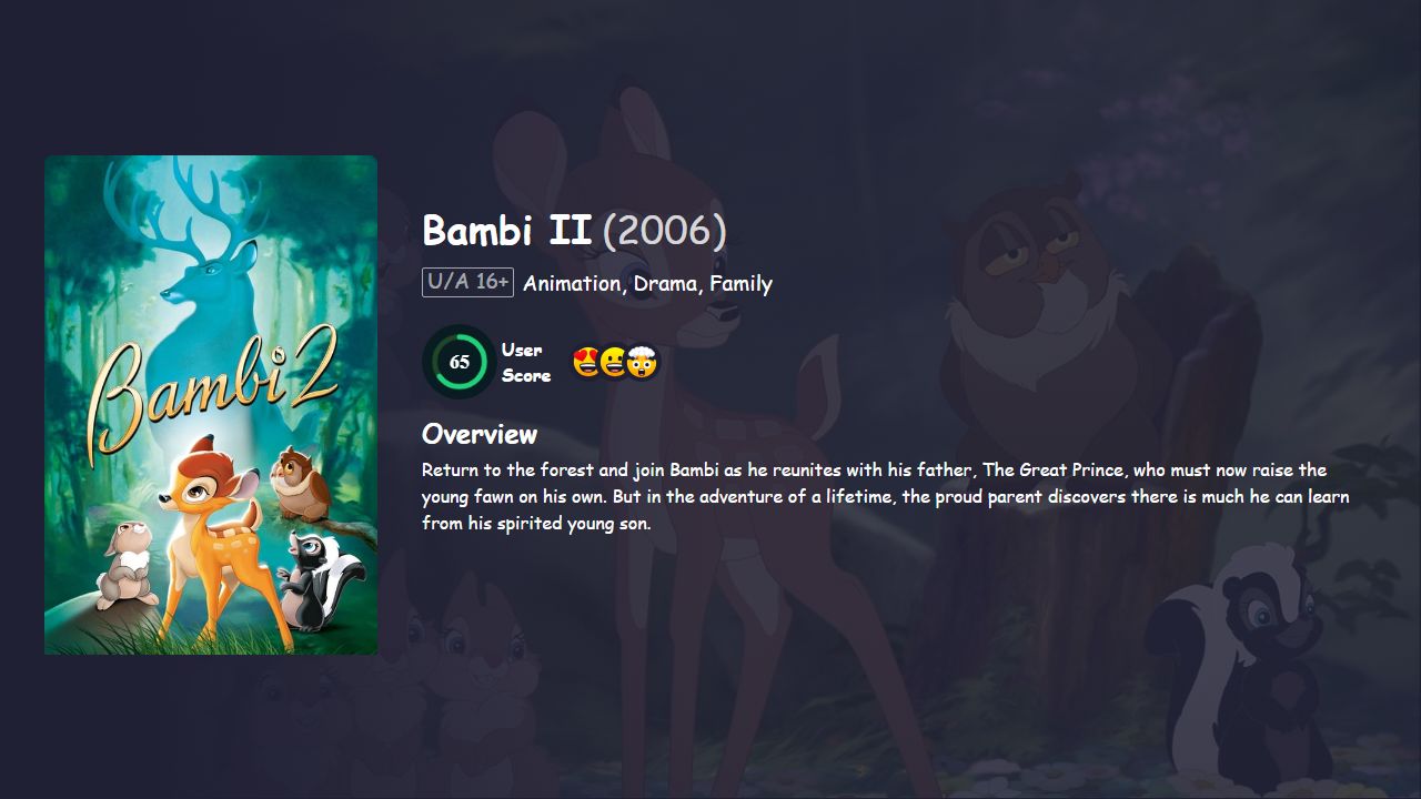 Bambi II (2006) Hindi Dubbed