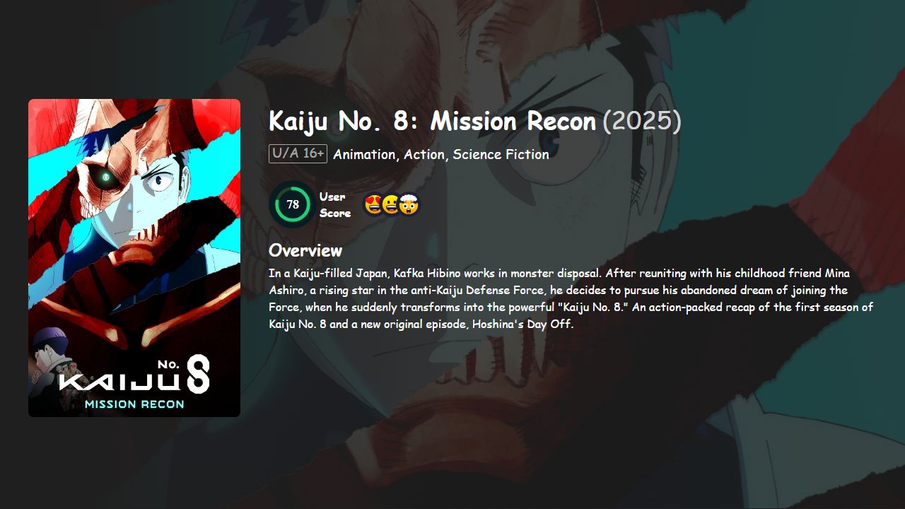 Kaiju No. 8: Mission Recon (2025) Norwegian Dubbed